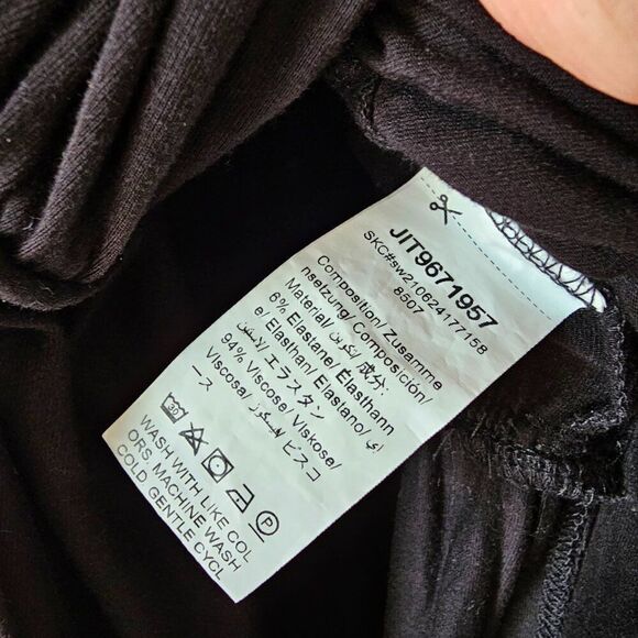 EUC SHEIN SXY BLACK DEEP V NECK TULIP STYLE MAXI DRESS SIZE L - Picture 13 of 15